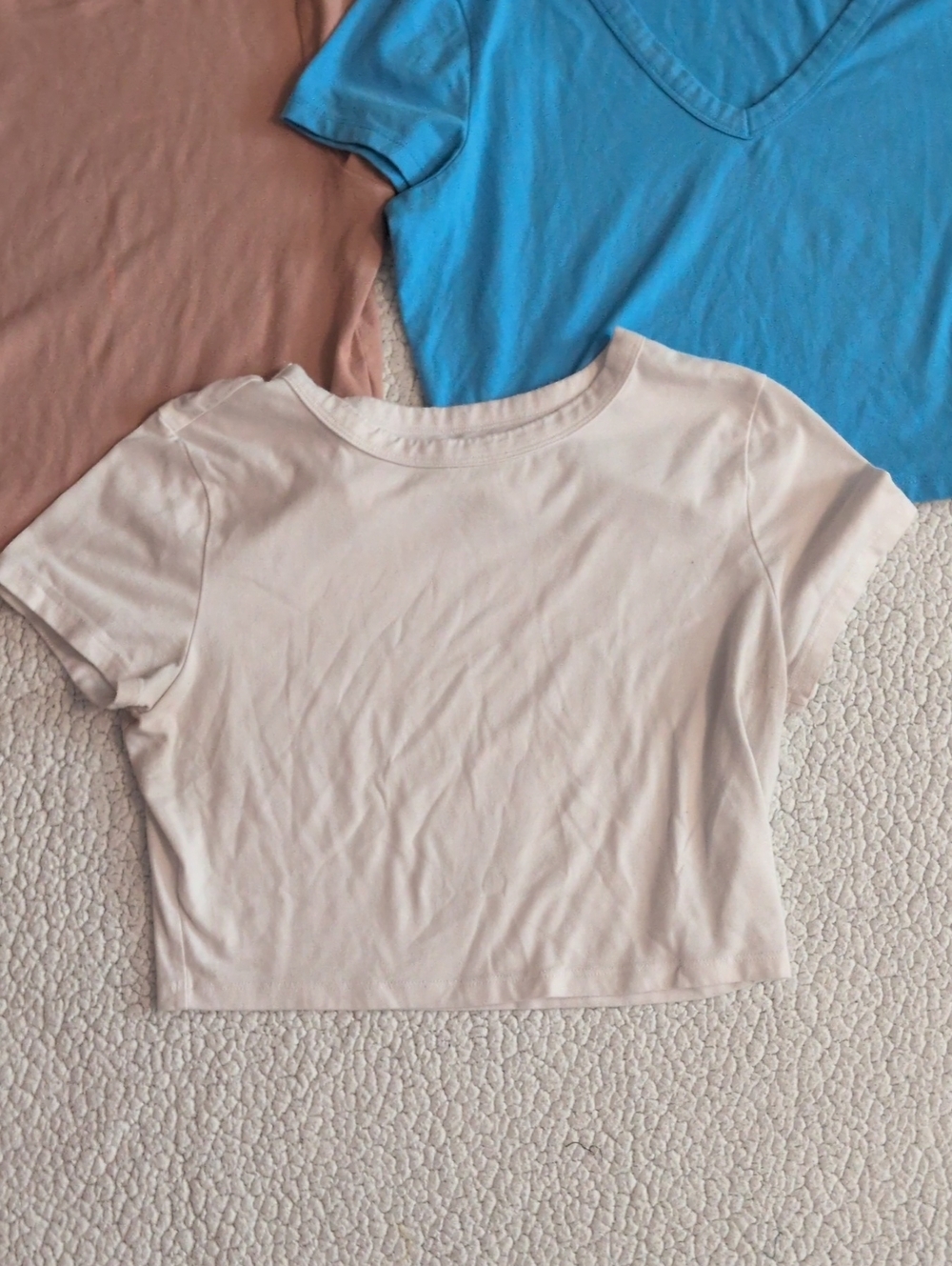 Wild Fable Cropped Cotton Blend Boxy Fit Soft Flowy Set Of 5 Tops Minimalist - Picture 4 of 12